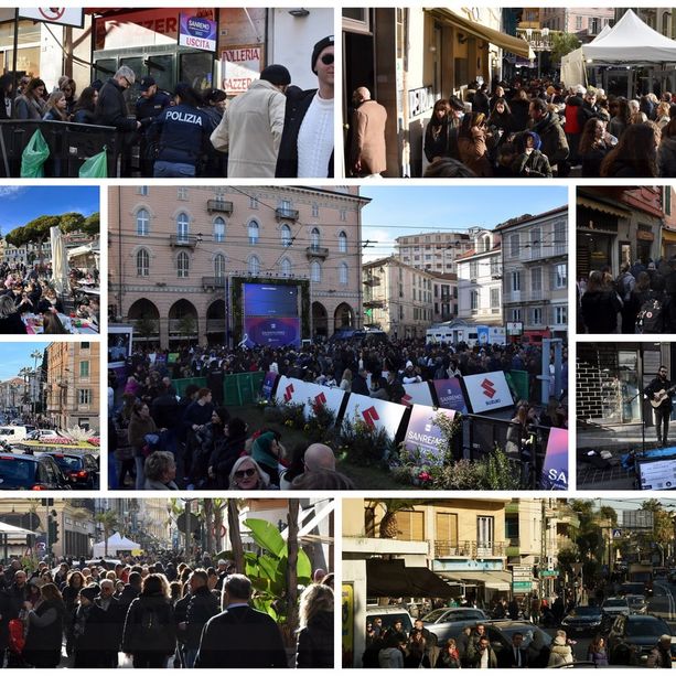 A Sanremo decine di migliaia di persone in centro per la finale: giro d'affari con un +30% rispetto al 2020 (Foto)