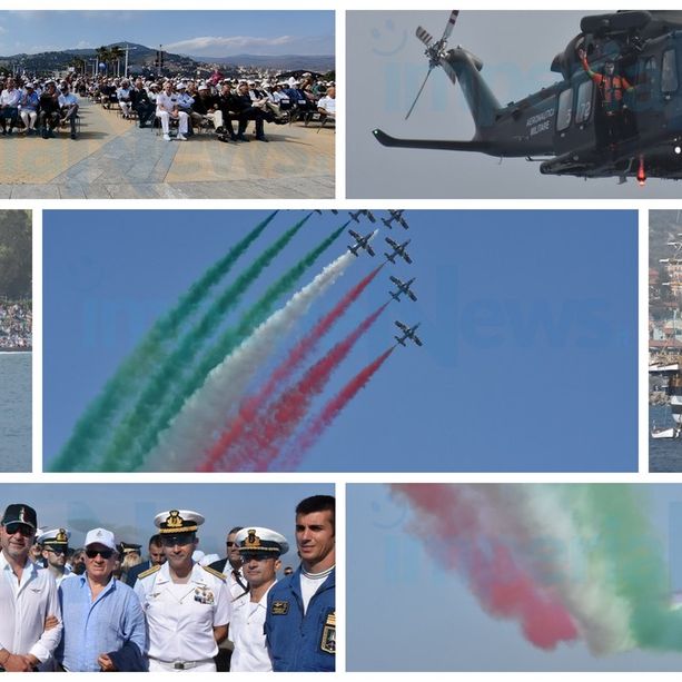 Imperia: più di 80mila spettatori assiepati ovunque per seguire la 'magia' delle Frecce Tricolori (Foto e Video)