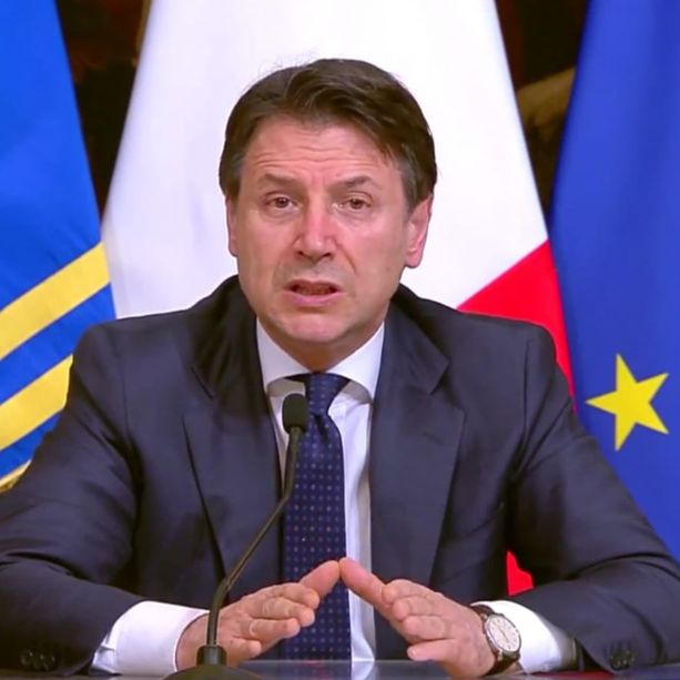 Emergenza Coronavirus: il premier Giuseppe Conte annuncia lo stop alle attività produttive che non garantiscano beni e servizi essenziali
