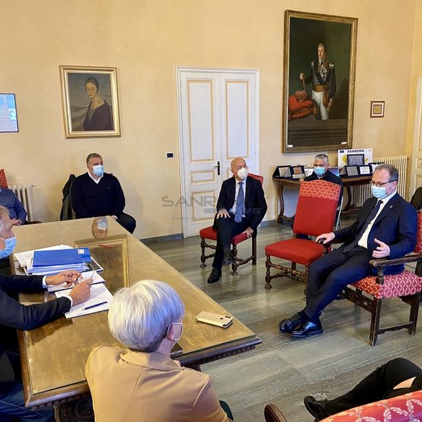 Sanremo: visita del sottosegretario Mulè in Comune, il sindaco Biancheri annuncia 300 mila euro di ristori per le attività cittadine