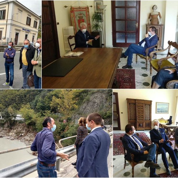 Il vice presidente della Camera Ettore Rosato in visita nelle zone colpite dall’alluvione, questa sera la firma dello stato di emergenza (Foto e Video)