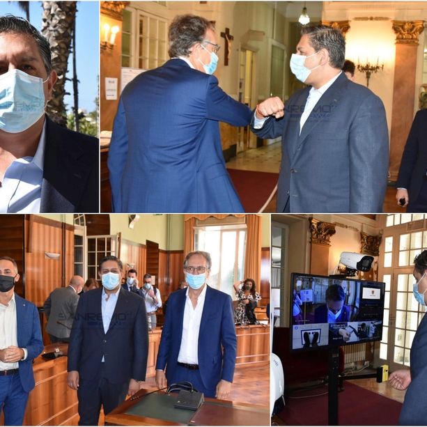 Il presidente Toti a Sanremo: in mattinata vertice in Comune, poi la visita all'ospedale 'Borea' con il sindaco Biancheri (Foto e Video)