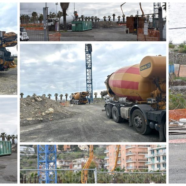 Sanremo: dopo l'empasse dei mesi scorsi sono ripresi a pieno regime i lavori al Palazzetto dello Sport di Pian di Poma (Foto)