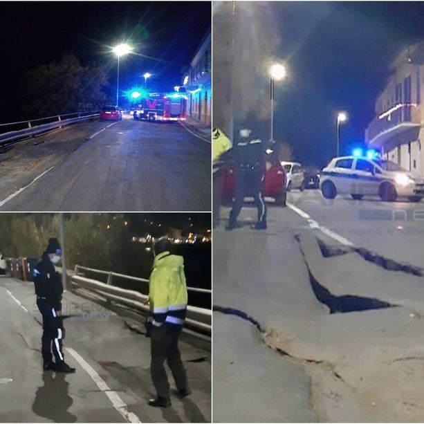Sanremo: cede la strada a Bussana, via Al Mare chiusa al traffico. Domani i tamponi passando da Arma (Foto)