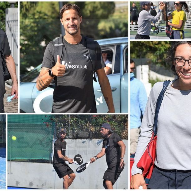Sanremo: la tennista Francesca Schiavone e tanti ex campioni di calcio oggi nella sfida a Padel (Foto)