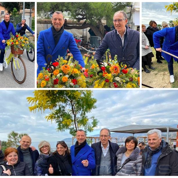 Il 70° Festival di Sanremo ha un'anima 'green': Amadeus e Biancheri piantano i primi due alberi della nuova area verde a La Vesca (Foto e Video)