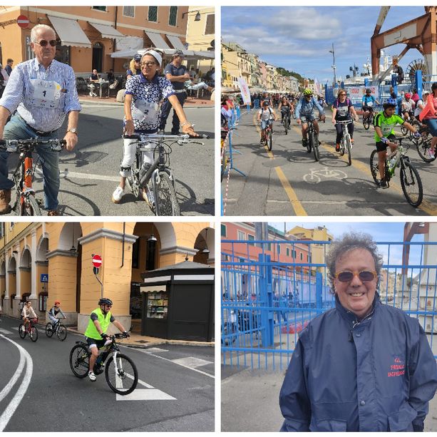 In 500 partecipano a 'Imperia in bicicletta', Scajola: &quot;La nostra città contribuisca a migliorare la difficoltà del cambiamento climatico&quot; (foto e video)