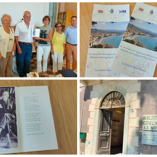 Diano Marina onora la memoria del poeta Angiolo Silvio Novaro: &quot;Uniamo la cultura alla promozione turistica nel ricordo di un nostro grande concittadino&quot; (foto e video)