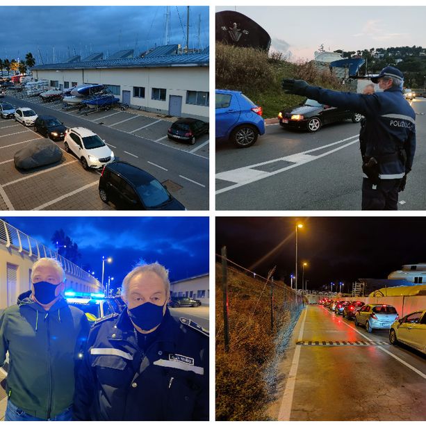Imperia, porto blindato, in coda per il tampone al massimo 250 auto. Gagliano: &quot;Tutti devono fare il test, ma di più non si può&quot; (Foto e Video)