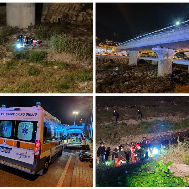 Imperia, 18enne trovato sul greto del torrente: mobilitazioni di soccorsi al ponte della stazione (foto e video)