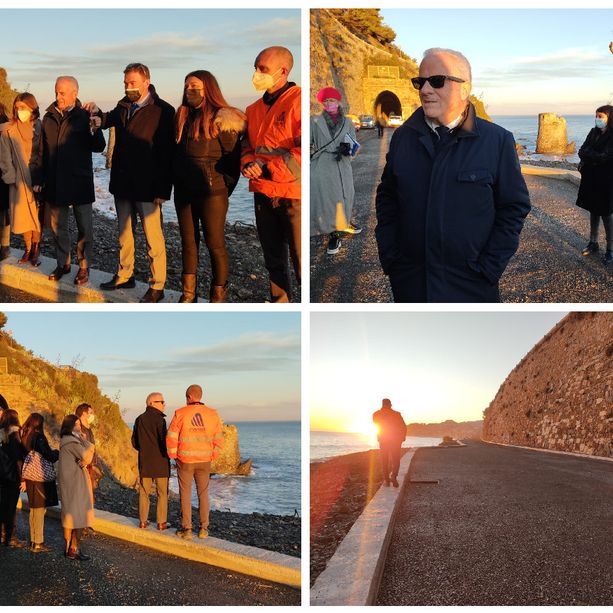 Imperia, consegnato il cantiere della Ciclabile. Scajola: “Il 30 settembre 2022 sarà terminata&quot; (foto e video)