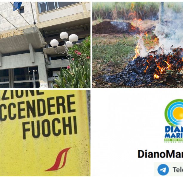 Pericolo incendi, divieto di accendere fuochi a Diano Marina