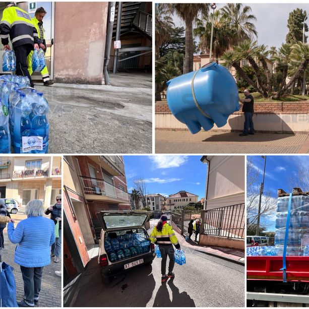 In giro con la Protezione Civile di Taggia, emergenza acqua e lavoro senza sosta: arrivate anche due maxi cisterne da Regione