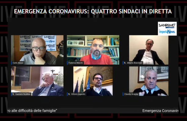 Coronavirus: in diretta i sindaci delle principali città della provincia di Imperia. Ecco come distribuiranno gli aiuti a chi è in difficoltà (video)
