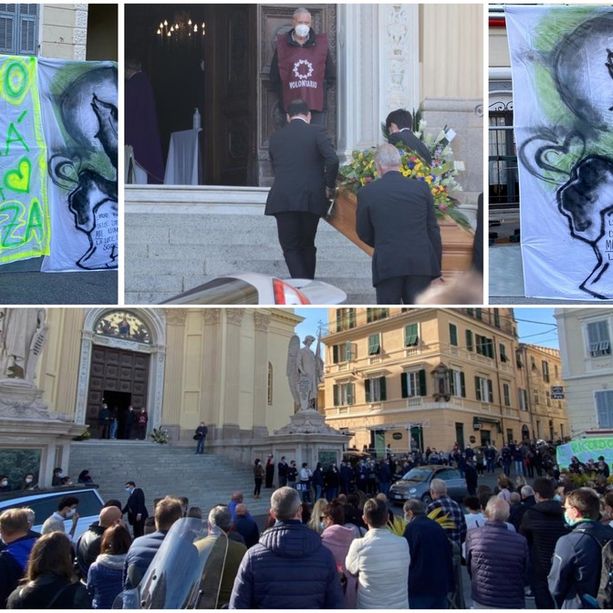 Sanremo: la gente di Bussana si abbraccia forte per l’ultimo saluto ad Alberto ‘Lupo’ Lupinetti