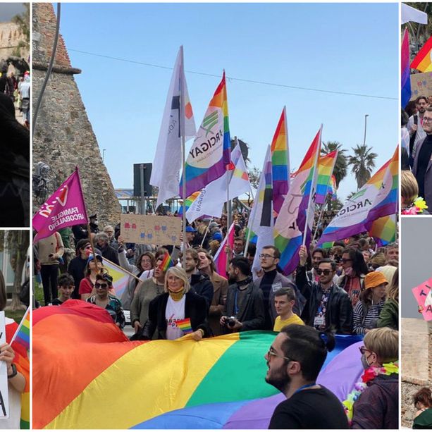 Un’onda arcobaleno invade le strade di Sanremo: l’orgoglio rainbow sfila nel cuore della città a 50 anni dalla storica manifestazione del 1972 (Foto e Video)
