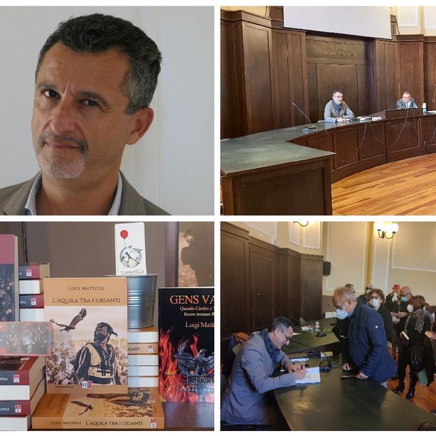 L’imperiese Luigi Mattioli astro nascente del romanzo storico: presentato alla Lagorio il suo ultimo libro, ‘Latrones, i predoni di Roma’ (foto)