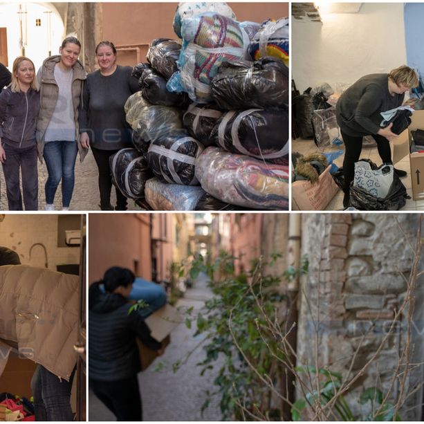 A Taggia i privati raccolgono beni per l'Ucraina: &quot;Servono mezzi e spazi, mancano le istituzioni&quot; (foto e video)