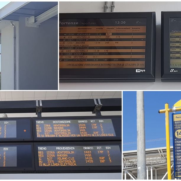 Treni in tilt nel Ponente per un guasto alla linea elettrica, ritardi fino a 200 minuti