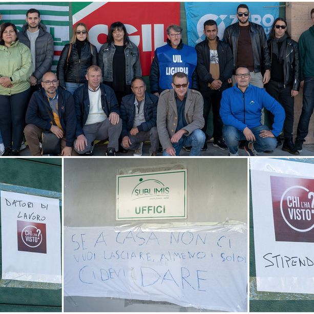 Sciopero alla Sublimis di Sanremo: 17 lavoratori senza stipendio da metà agosto, &quot;Adesso basta&quot; (foto e video)