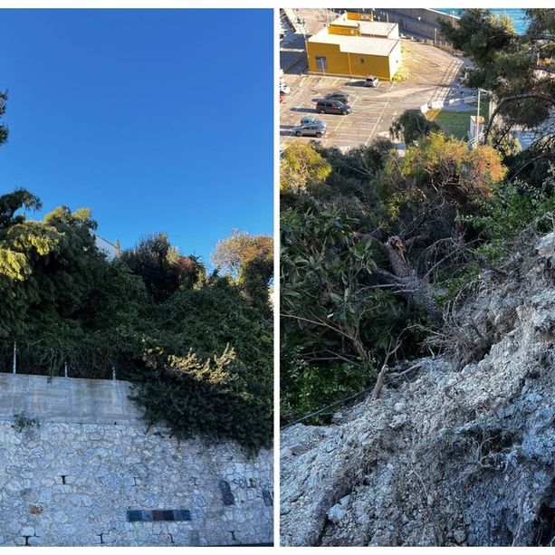 Finale, frana minaccia l'Aurelia all'altezza del porto di Capo San Donato: verifiche in corso