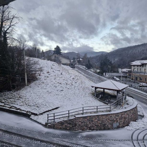 Maltempo in Val Bormida: pochi centimetri di neve sulle alture, pioggia nel fondovalle