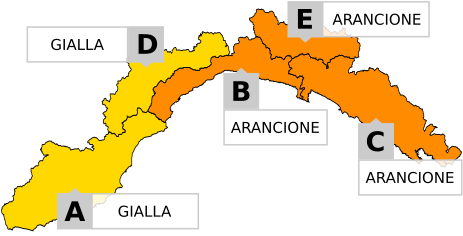 Peggiora il maltempo, allerta per piogge diffuse e temporali su tutta la Liguria