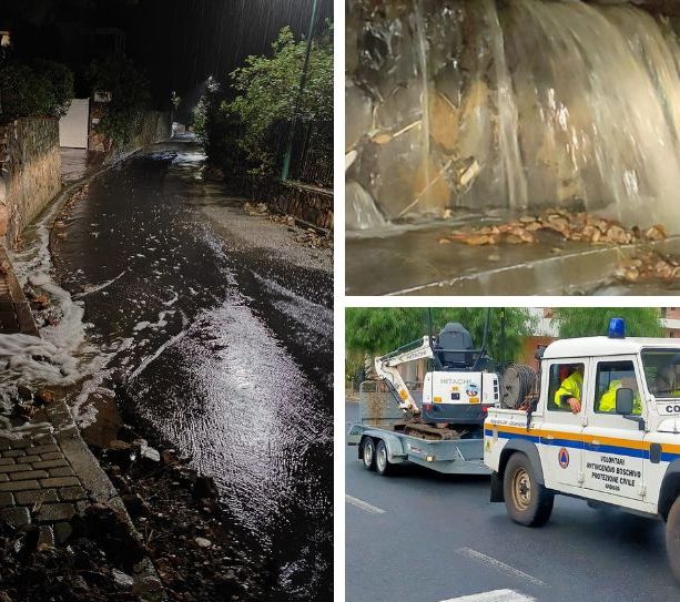 Bomba d’acqua ad Andora: Protezione Civile e operai comunali al lavoro da questa notte