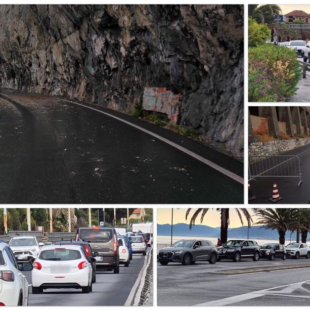 Maltempo, Capo Noli chiuso per detriti sulla carreggiata: Aurelia e A10 paralizzate (FOTO)