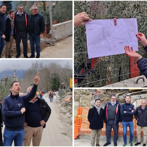 Pietra, sopralluogo a Castagnabanca dell'assessore regionale Giampedrone: &quot;Opere per la sicurezza di tutti che dureranno molti anni&quot;