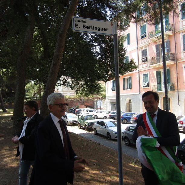 Savona intitola i giardini del Prolungamento a Enrico Berlinguer: &quot;Uno sguardo rivolto al futuro&quot; (FOTO e VIDEO)