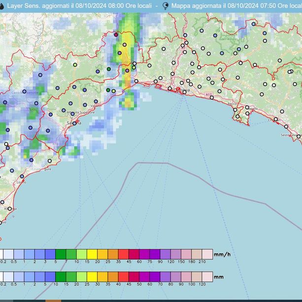 Maltempo: forte temporale nel savonese, situazione sotto controllo