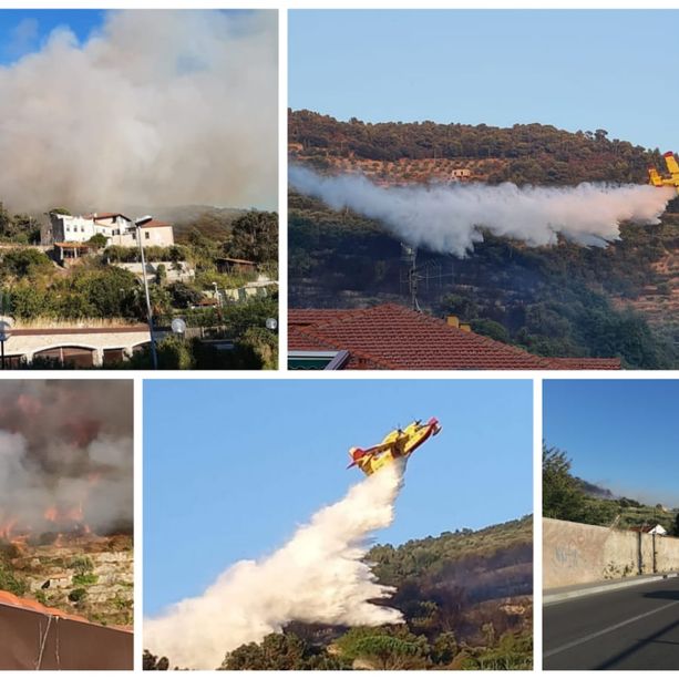 Finale, sotto controllo il rogo sulle colline di Calvisio. In fiamme un ripetitore di telefonia (FOTO e VIDEO)