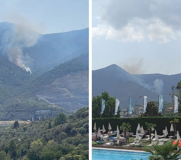 Incendio boschivo tra Borghetto e Toirano: intervento dei vigili del fuoco (FOTO)