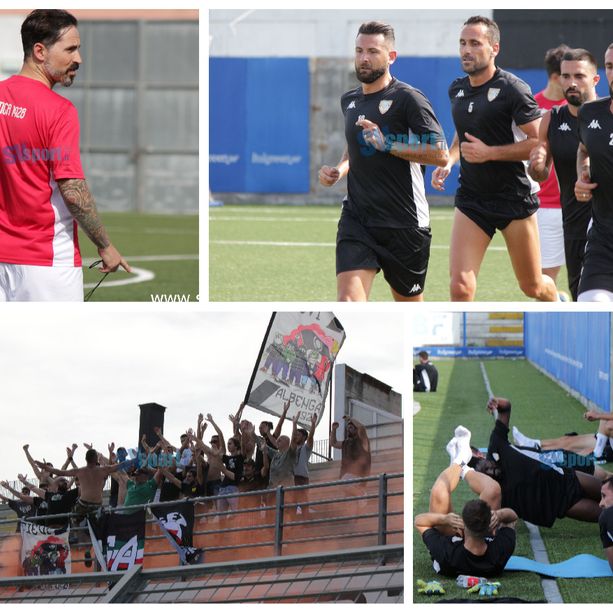 Calcio, Albenga: la fotogallery del primo allenamento bianconero
