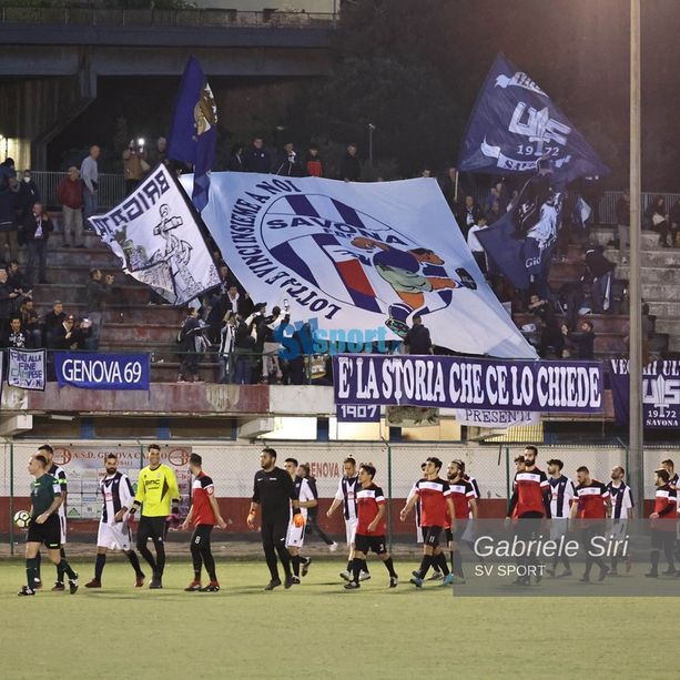 Calcio, Savona. Le foto e i video della magica coreografia al &quot;Cige Demartini&quot;