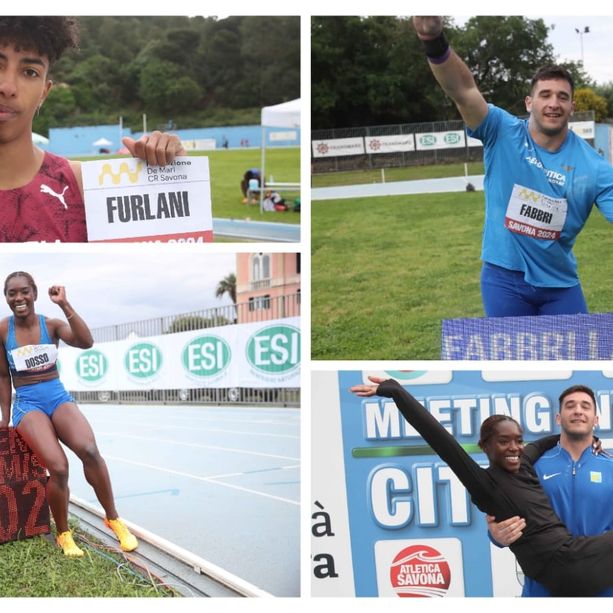 Atletica. Savona fa ancora la magia: pioggia di record per Dosso, Fabbri e Furlani al Meeting (FOTOGALLERY)