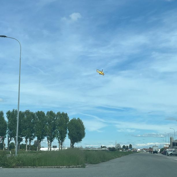 Incidente a Savigliano, interviene l'elisoccorso