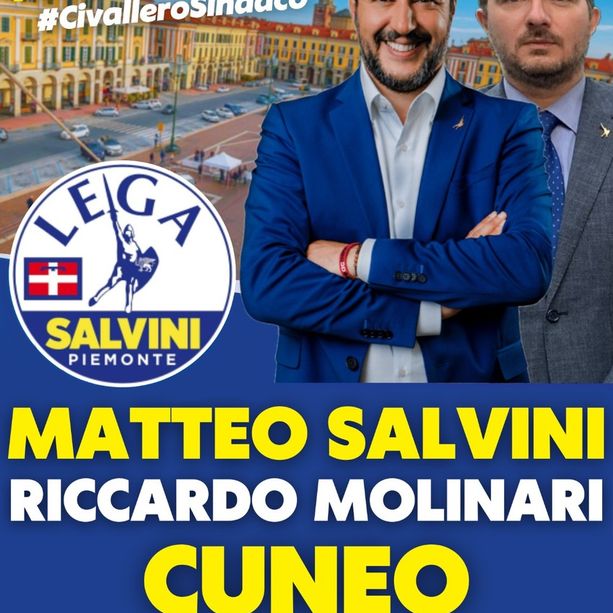 Matteo Salvini a Cuneo per la chiusura della campagna elettorale