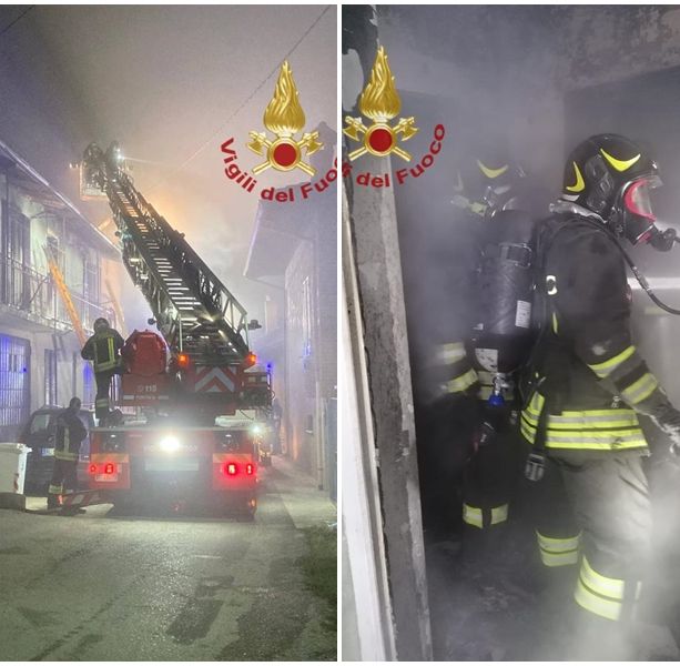 In fiamme abitazione in frazione Moriglione di Novello, nessun ferito
