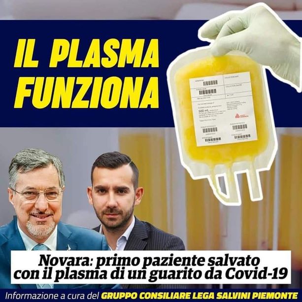 Regione: dopo il caso delle mascherine la Lega inciampa di nuovo, questa volta sul plasma