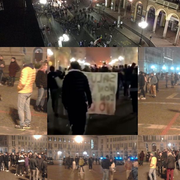 Coprifuoco alle 22: al grido di &quot;libertà&quot;, la protesta di centinaia di persone a Cuneo