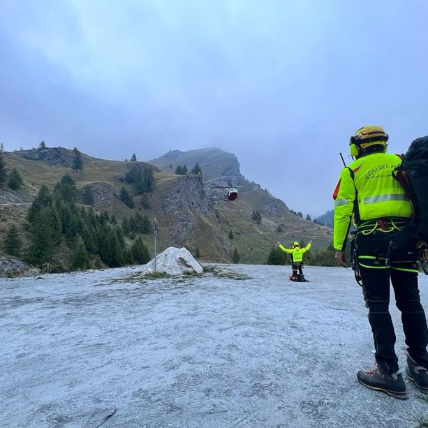 Il maltempo ostacola le operazioni di recupero dell'uomo deceduto a Roc della Niera, in Val Varaita