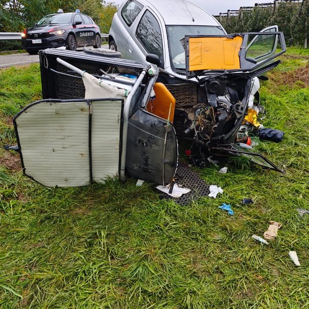 Grave incidente tra Bibiana e Cavour: uomo di origine cinese trasportato al Cto