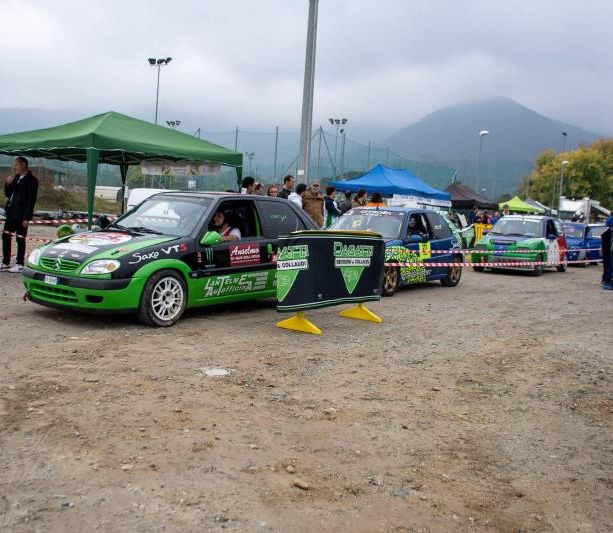 Auto da rally sfrecciano a Villar Perosa per aiutare la bibianese Elisa Ribetto