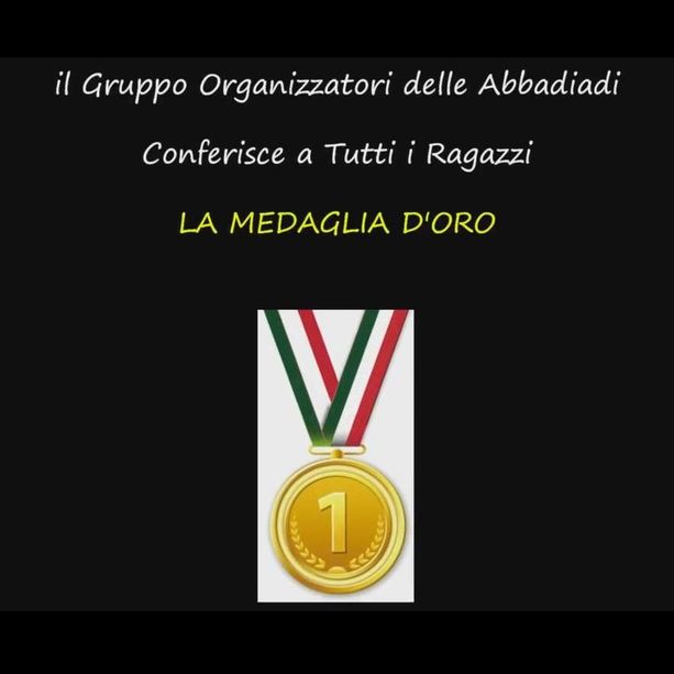 Rinviate le Abbadiadi, ma tutti i ragazzi vincono la medaglia d’oro