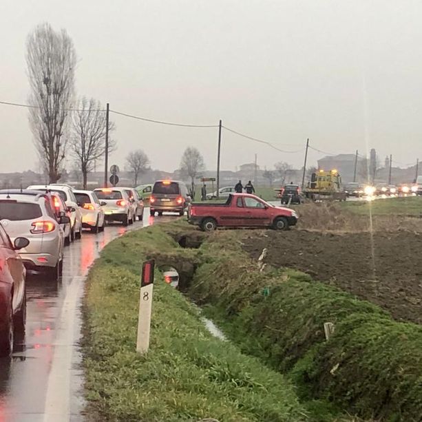 Incidente sulla Provinciale 129: traffico rallentato a Vigone