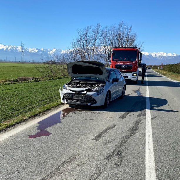 Vigone: tamponamento sulla strada provinciale 129