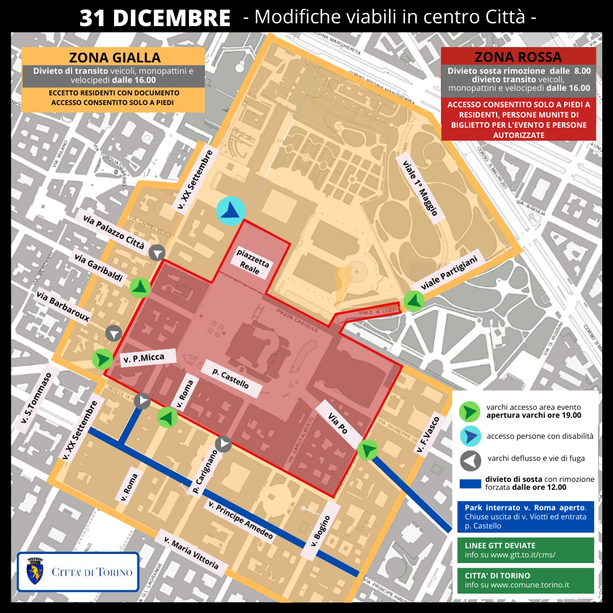 Capodanno 2023: tutte le modalità di accesso alla piazza e modifiche alla viabilità