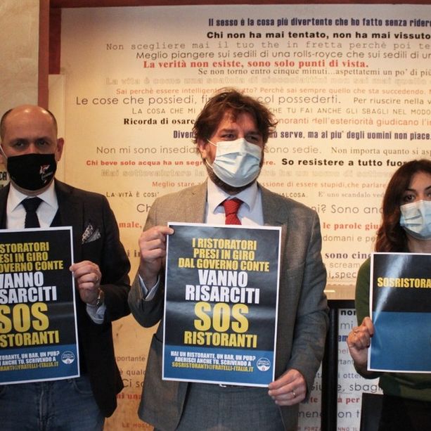 Sos ristoranti, Fratelli d’Italia avvia azione legale contro il Governo: “Si riapra o l’Italia muore” (FOTO e VIDEO)